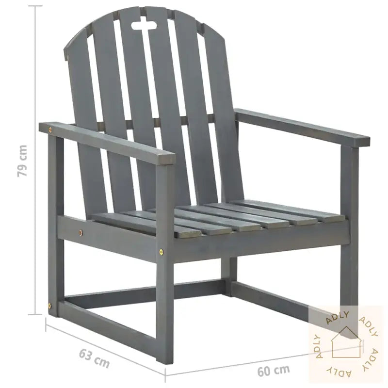 Hagestoler 2 Stk Grått Heltre Akasie