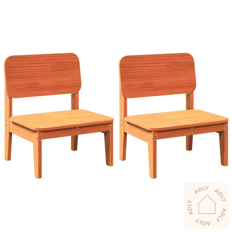 Hagestoler 2 Stk Voksbrun 60X52,5X72 Cm Heltre Furu
