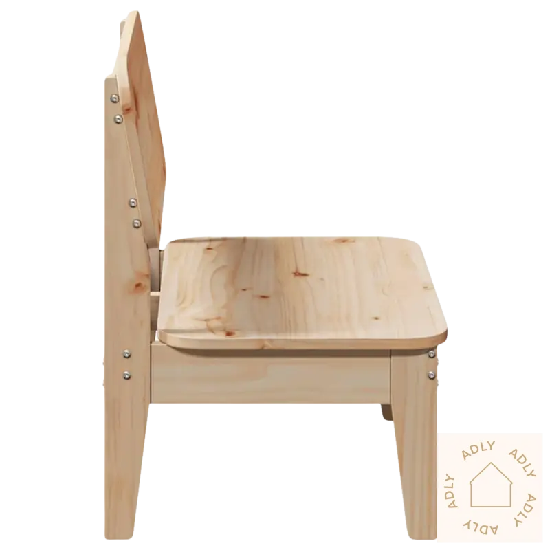 Heltre furu hagestol med ryggstøtte, rustikk sjarm, perfekt som hagemøbler