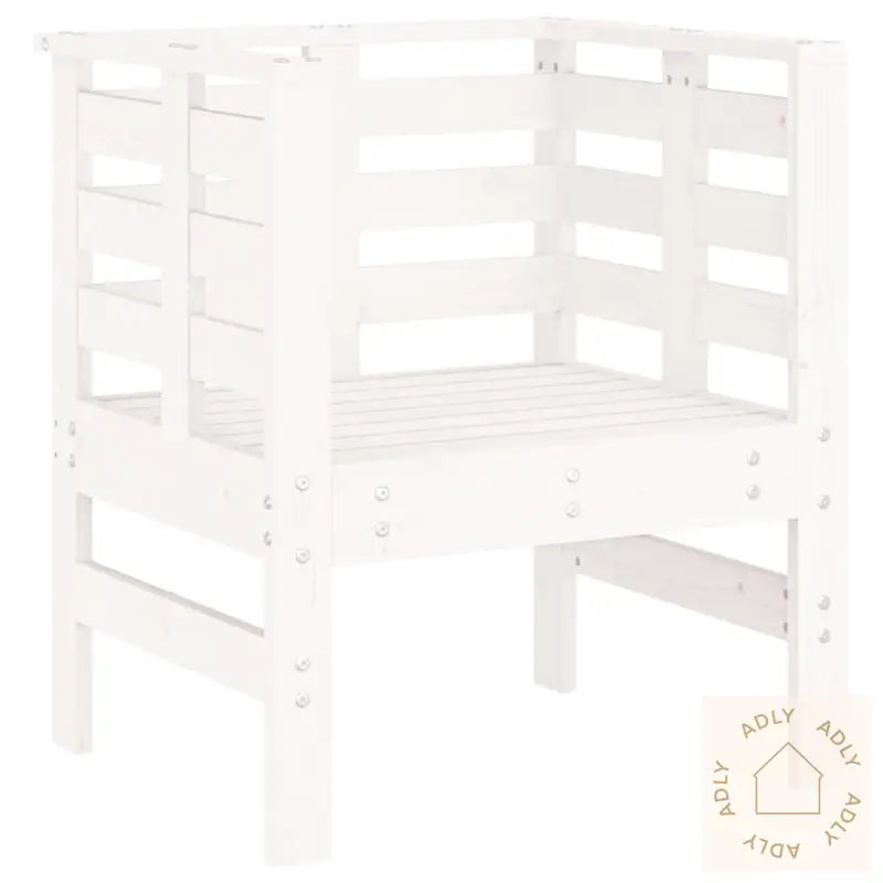 Hagestoler 2 Stk Hvit 61,5X53X71 Cm Heltre Furu