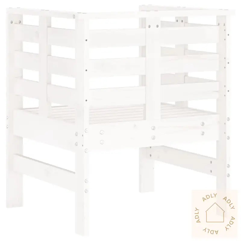 Hagestoler 2 Stk Hvit 61,5X53X71 Cm Heltre Furu