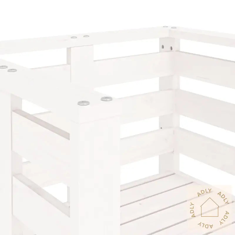 Hagestoler 2 Stk Hvit 61,5X53X71 Cm Heltre Furu