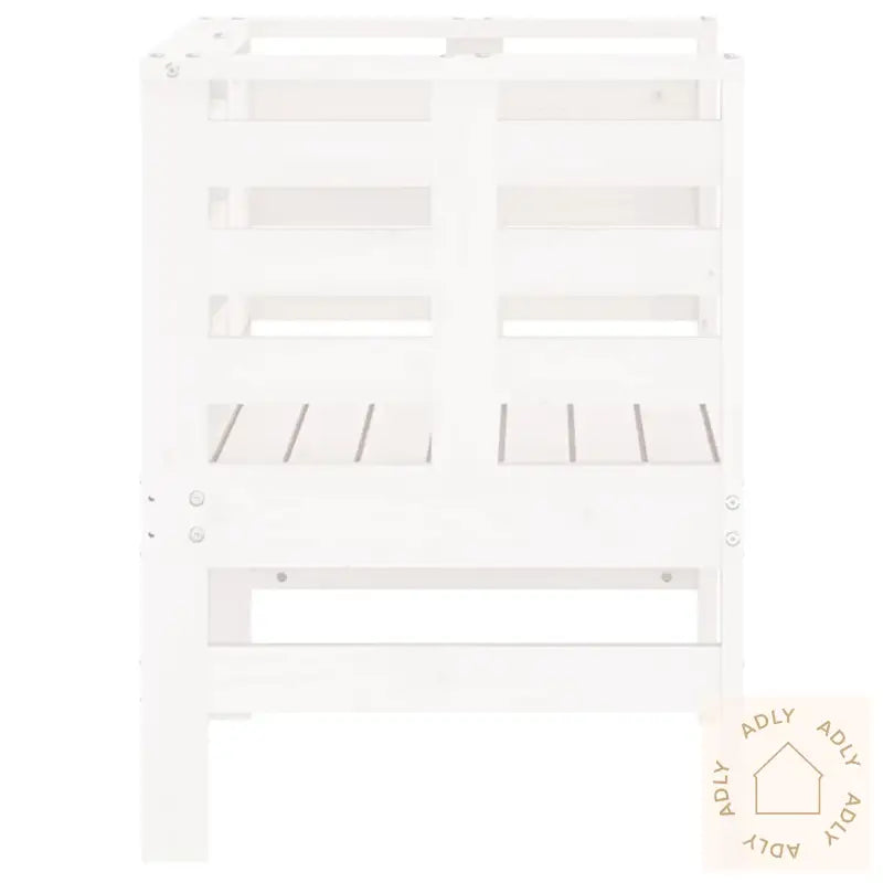 Hagestoler 2 Stk Hvit 61,5X53X71 Cm Heltre Furu