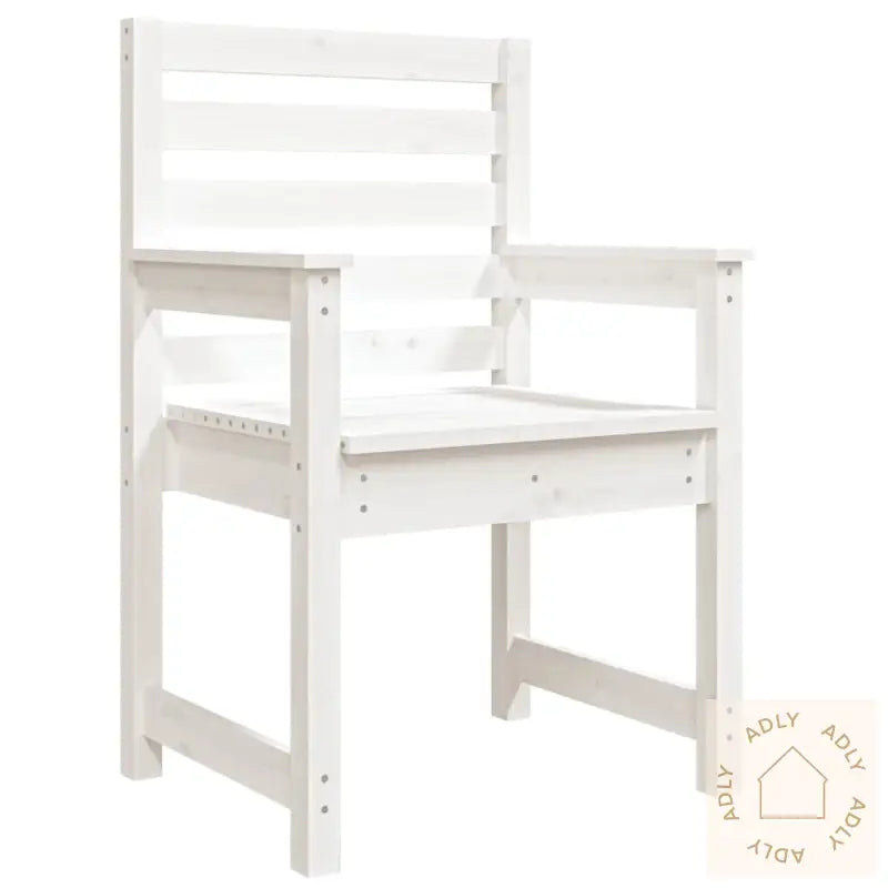 Hagestoler 2 Stk Hvit 60X48X91 Cm Heltre Furu