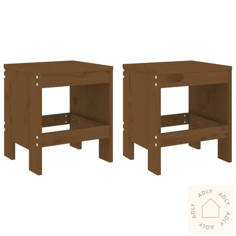 Barkrakker 2 Stk Honningbrun 40X36X45 Cm Heltre Furu