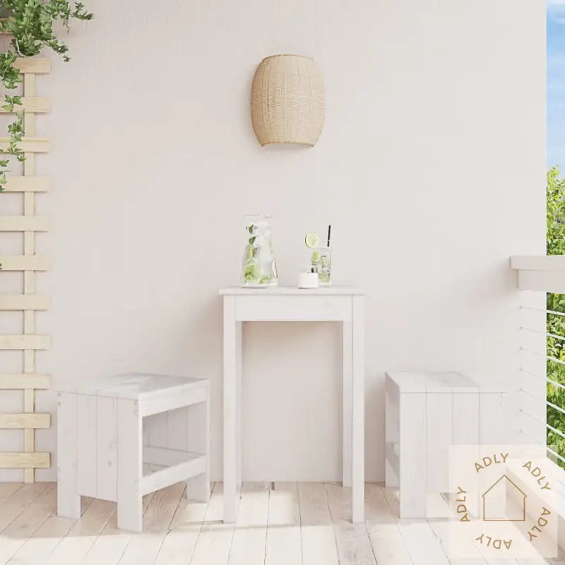 Hagekrakker 2 Stk Hvit 40X36X45 Cm Heltre Furu