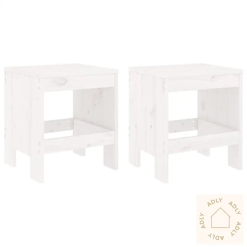Hagekrakker 2 Stk Hvit 40X36X45 Cm Heltre Furu