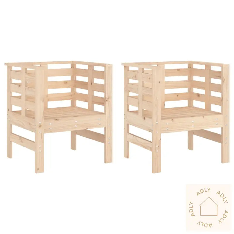 Hagestoler 2 Stk 61,5X53X71 Cm Heltre Furu