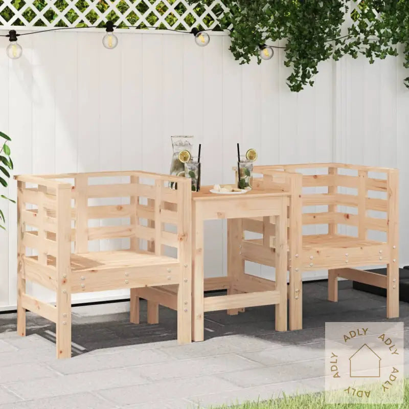 Hagestoler 2 Stk 61,5X53X71 Cm Heltre Furu