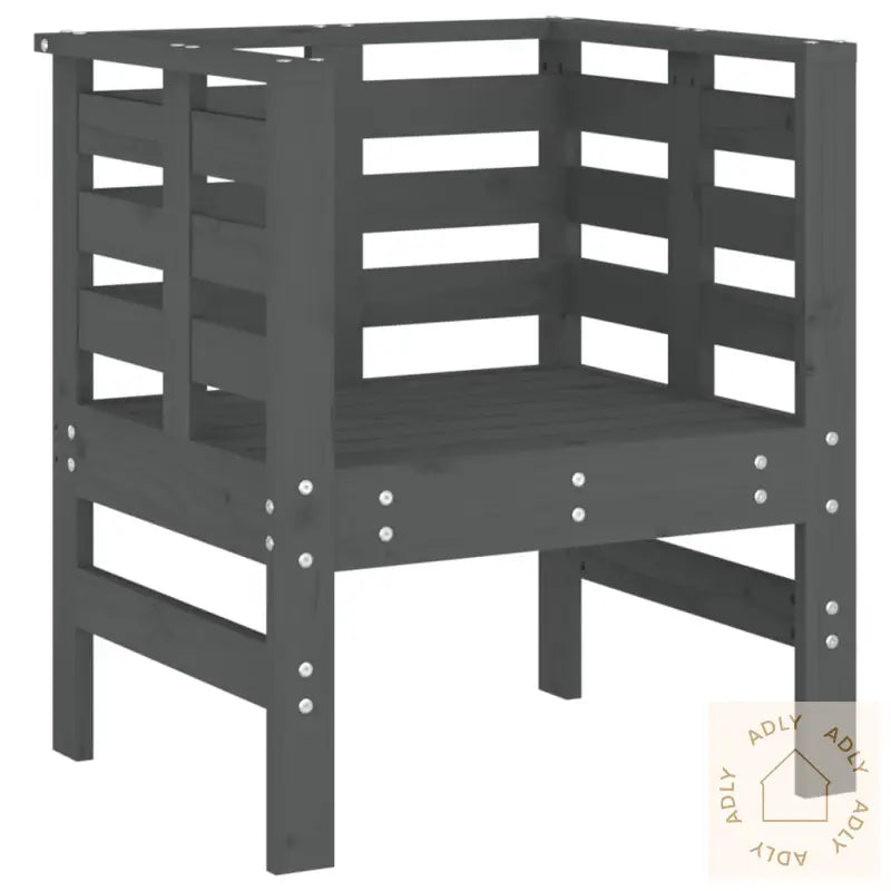 Hagestoler 2 Stk Grå 61,5X53X71 Cm Heltre Furu