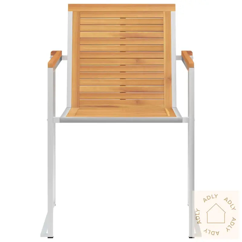 Hagestoler 4 Stk Heltre Teak Og Rustfritt Stål