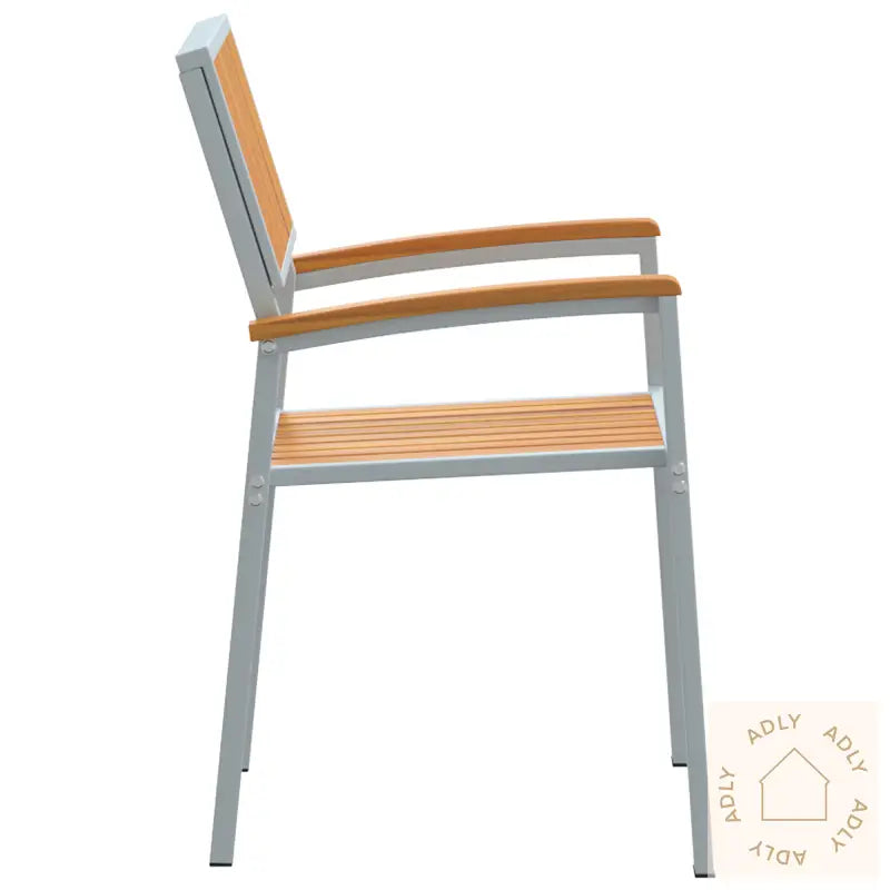 Stablende Hagestoler 6 Stk Grå Stål Og Massivt Akasietre