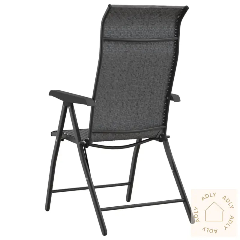 Sammenleggbare Hagestoler 8 Stk Grå Polyrotting