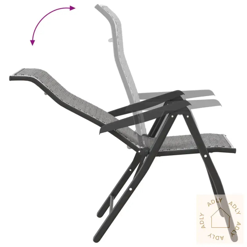 Sammenleggbare Hagestoler 8 Stk Grå Polyrotting