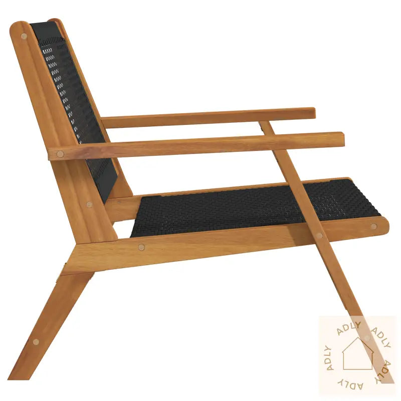 Hagemøbler 2 Stk Svart 76X67X73.5 Cm Solid Akasietre