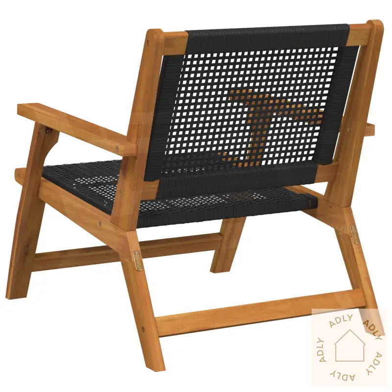 Hagemøbler 2 Stk Svart 76X67X73.5 Cm Solid Akasietre