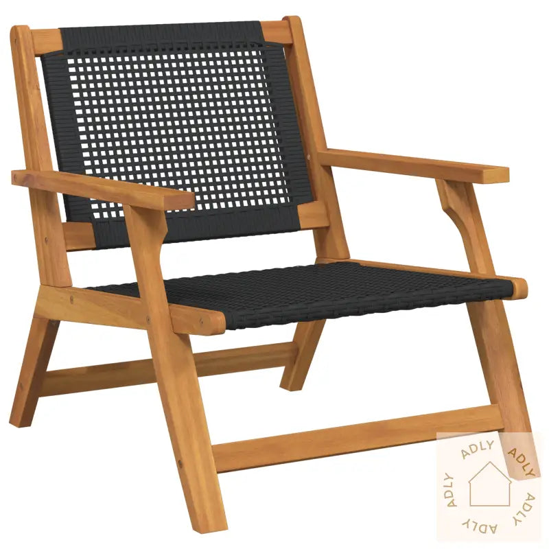 Hagemøbler 2 Stk Svart 76X67X73.5 Cm Solid Akasietre