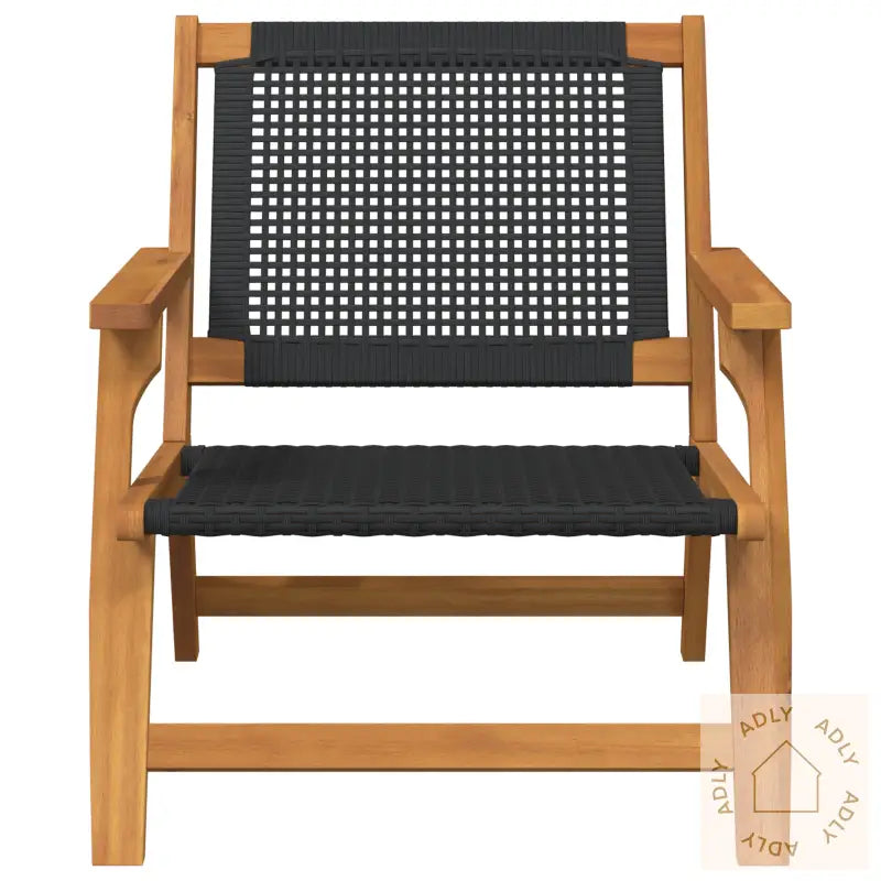 Hagemøbler 2 Stk Svart 76X67X73.5 Cm Solid Akasietre
