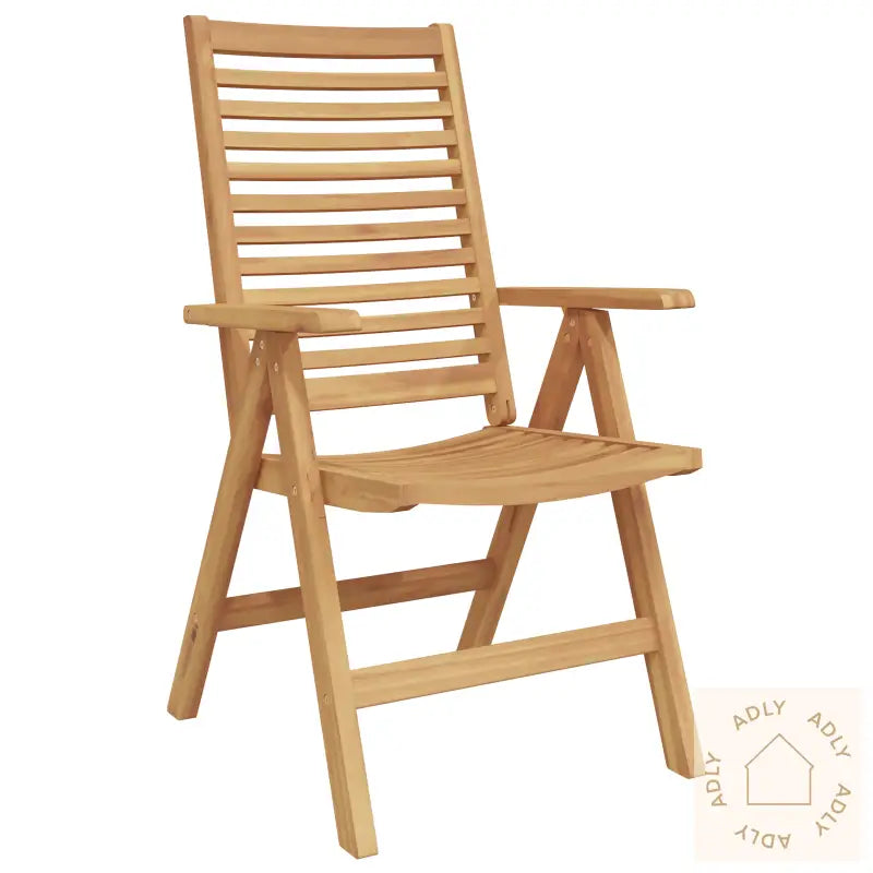 Hage Stoler Sammenleggbar 8 Pcs Solid Tre Teak