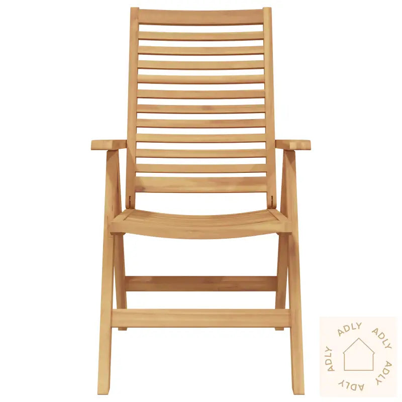 Hage Stoler Sammenleggbar 8 Pcs Solid Tre Teak