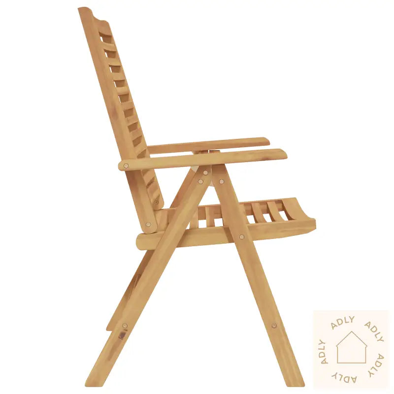Hage Stoler Sammenleggbar 8 Pcs Solid Tre Teak