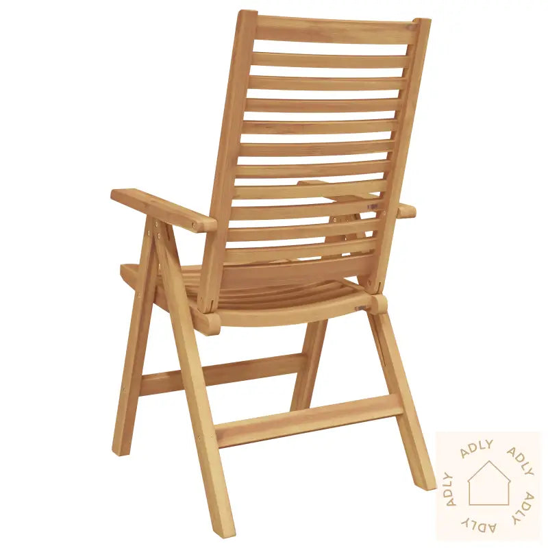 Hage Stoler Sammenleggbar 8 Pcs Solid Tre Teak