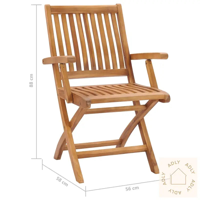 Sammenleggbare Hagestoler 4 Stk Heltre Teak