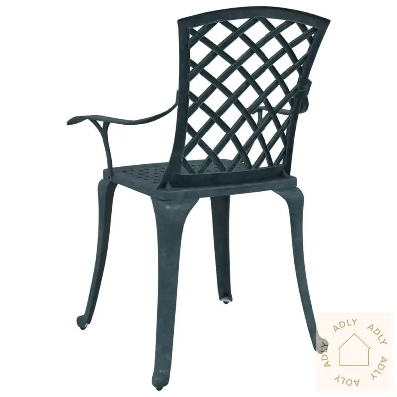 Hagestoler 2 Stk Grønn Støpt Aluminium