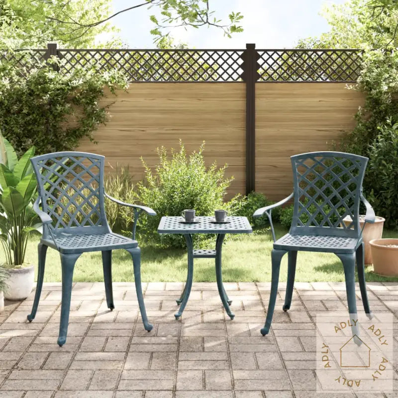 Hagestoler 2 Stk Grønn Støpt Aluminium