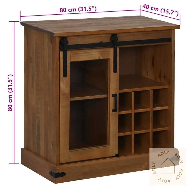 Skjenk Halden Med Skyvedør 80X40X80 Cm Heltre