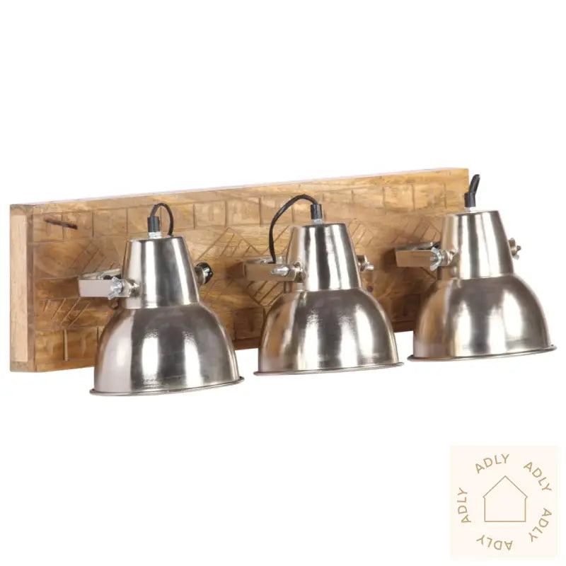 Industriell Vegglampe Sølv 70X23 Cm E27 Mangotre