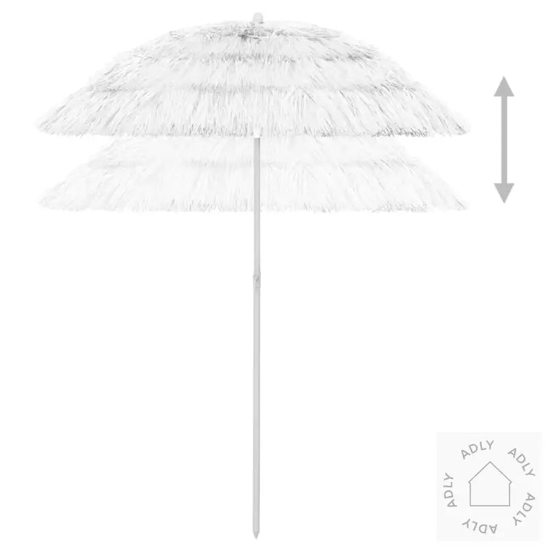 Strandparasoll Hawaii Hvit 180 Cm