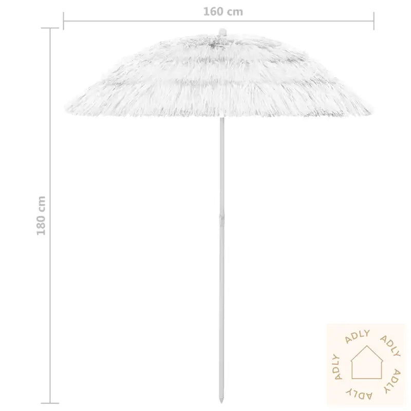 Strandparasoll Hawaii Hvit 180 Cm