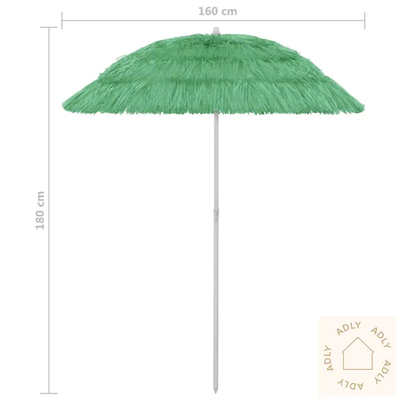 Strandparasoll Hawaii Grønn 180 Cm