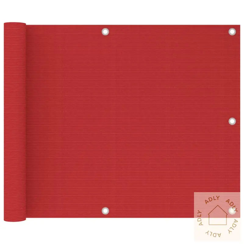 Balkongskjerm Rød 75X500 Cm Hdpe