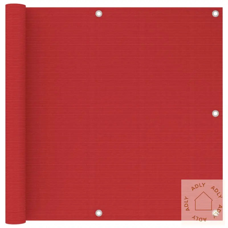 Balkongskjerm Rød 90X500 Cm Hdpe