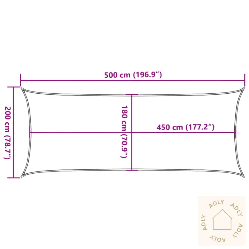 Solseil 160 G/M² Gul 2X5 M Hdpe