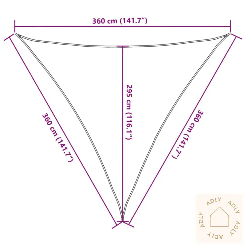 Solseil 160 G/M² Mørkegrønn 3,6X3,6X3,6 M Hdpe