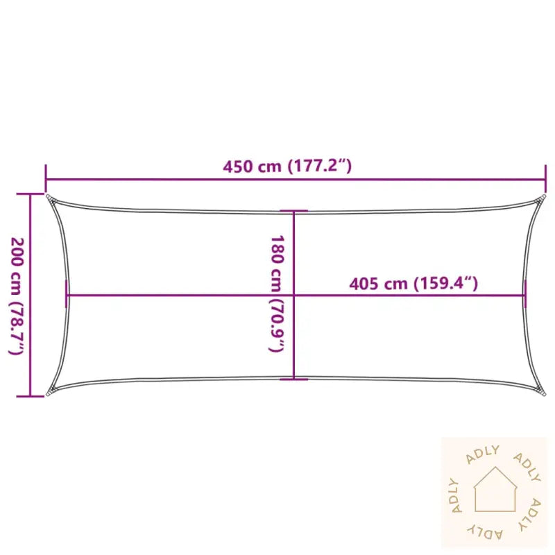 Solseil 160 G/M² Kremhvit 2X4,5 M Hdpe