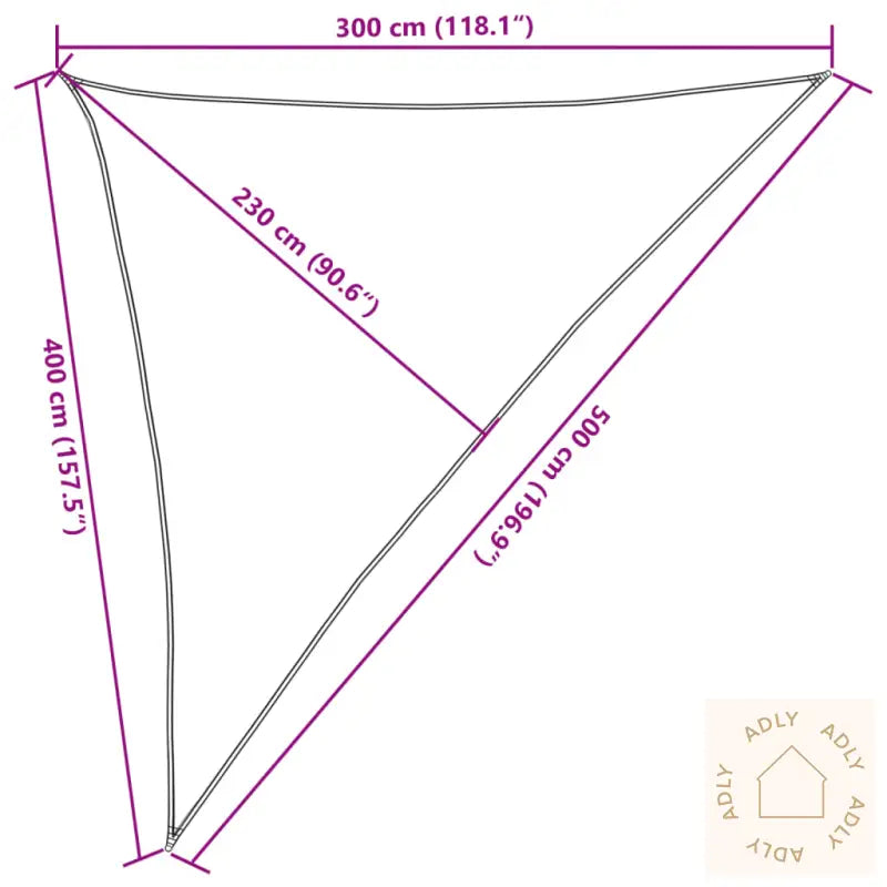 Solseil 160 G/M² Hvit 3X4X5 M Hdpe