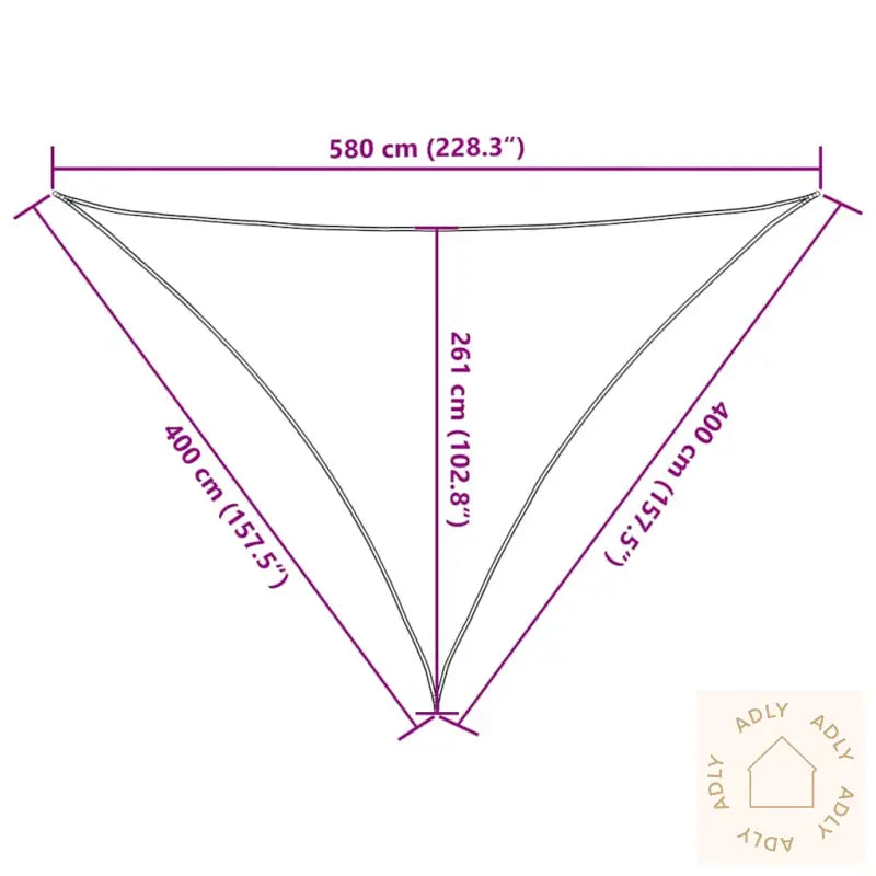 Solseil 160 G/M² Trekantet Blå 4X4X5,8 M Hdpe