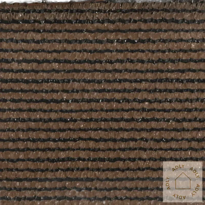 Brown og svart stripet mesh til HDPE solseil med rustfritt stål for hagen og terrassen