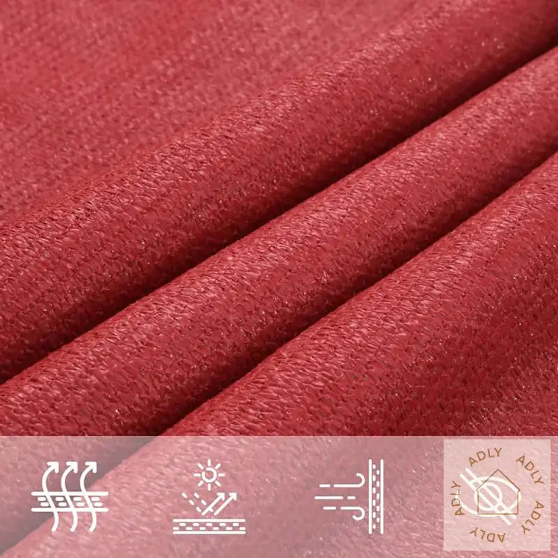 Solseil 160 G/M² Rød 2,5X5 M Hdpe