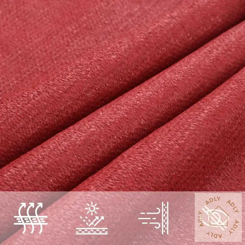 Solseil 160 G/M² Rød 3,5X3,5X4,9 M Hdpe