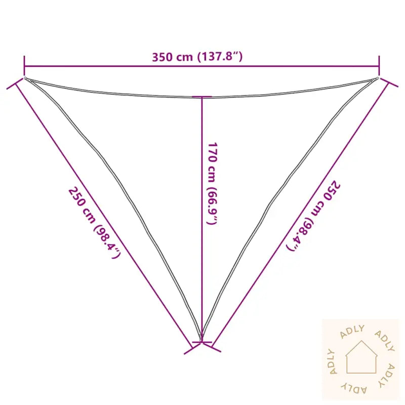 Solseil 160 G/M² Lysegrønn 2,5X2,5X3,5 M Hdpe