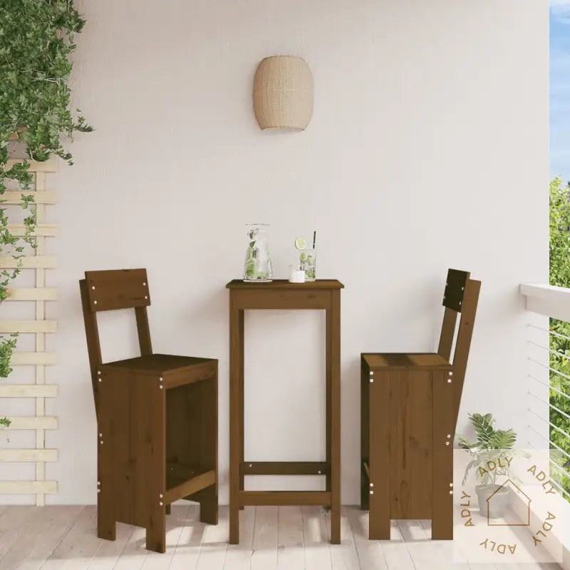 Barkrakker 2 Stk Honningbrun 40X48,5X115,5 Cm Heltre Furu