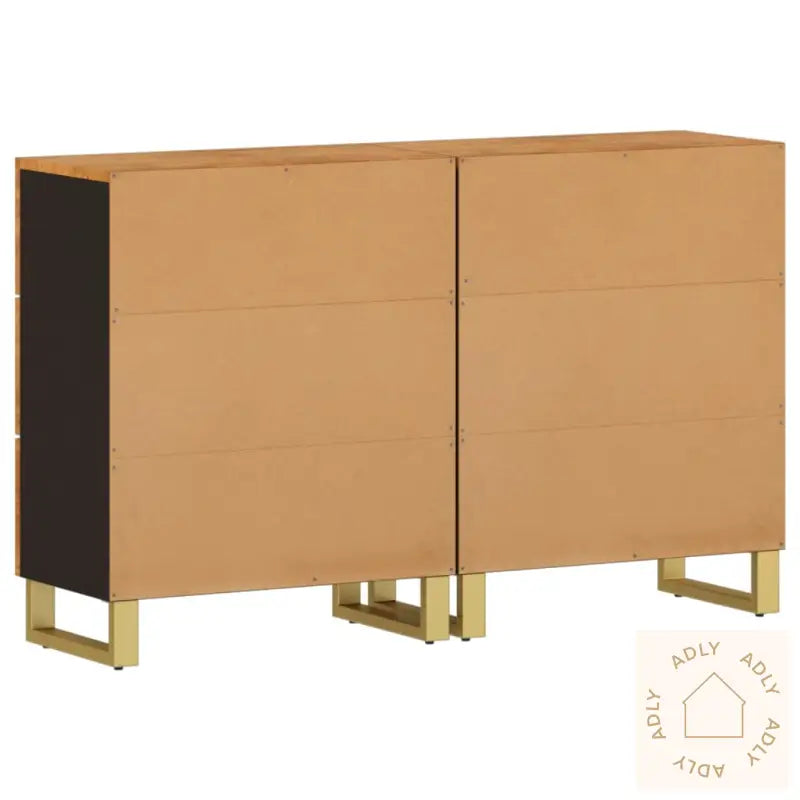 Tv-Benker 2 Stk Brun Og Svart 60X33,5X75 Cm Heltre Mango