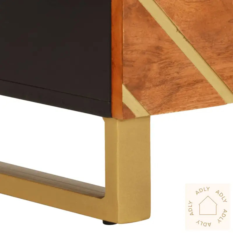 Tv-Benker 2 Stk Brun Og Svart 60X33,5X75 Cm Heltre Mango