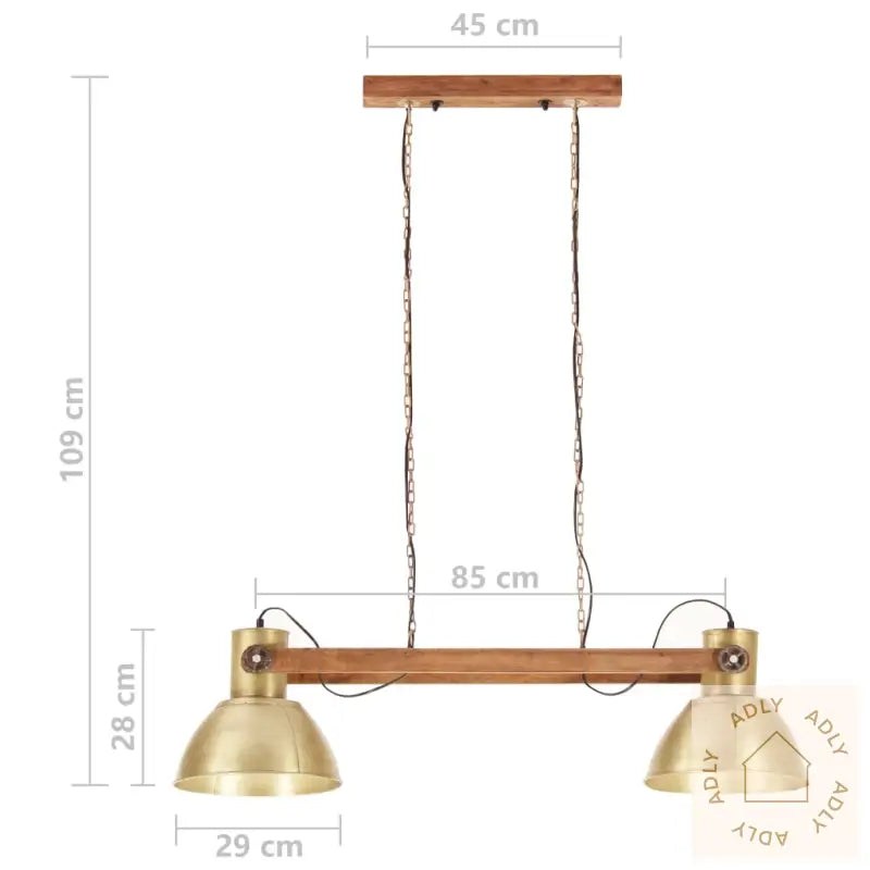 Industriell Hengelampe 25 W Messing 109 Cm E27