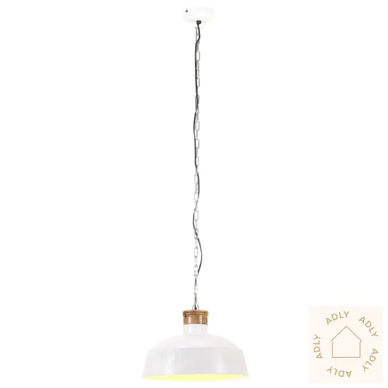 Industriell Hengelampe 42 Cm Hvit E27